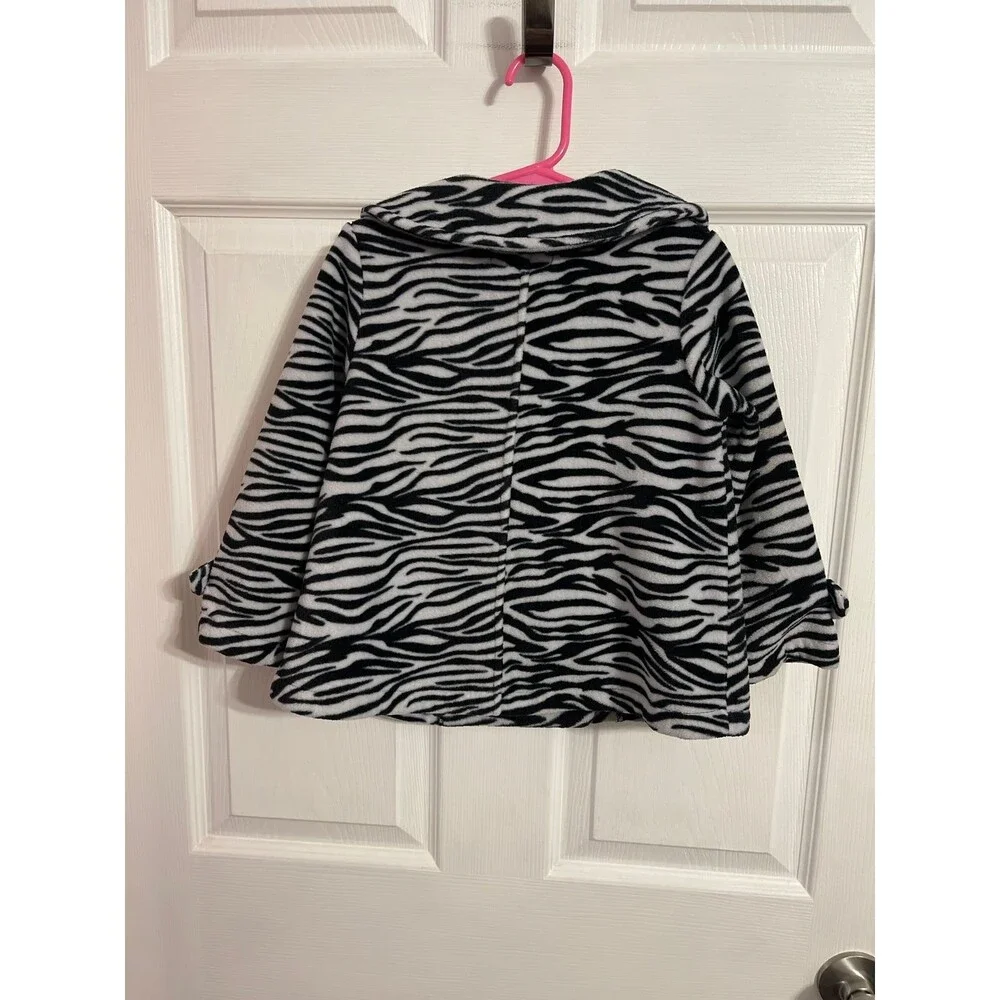 Copper Key Zebra Print Fleece Coat Size 2/3